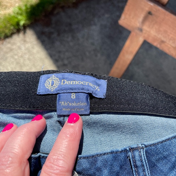 Democracy Ab Solutions Jeans Stretch Denim Straight Leg Size 8 - Picture 3 of 16